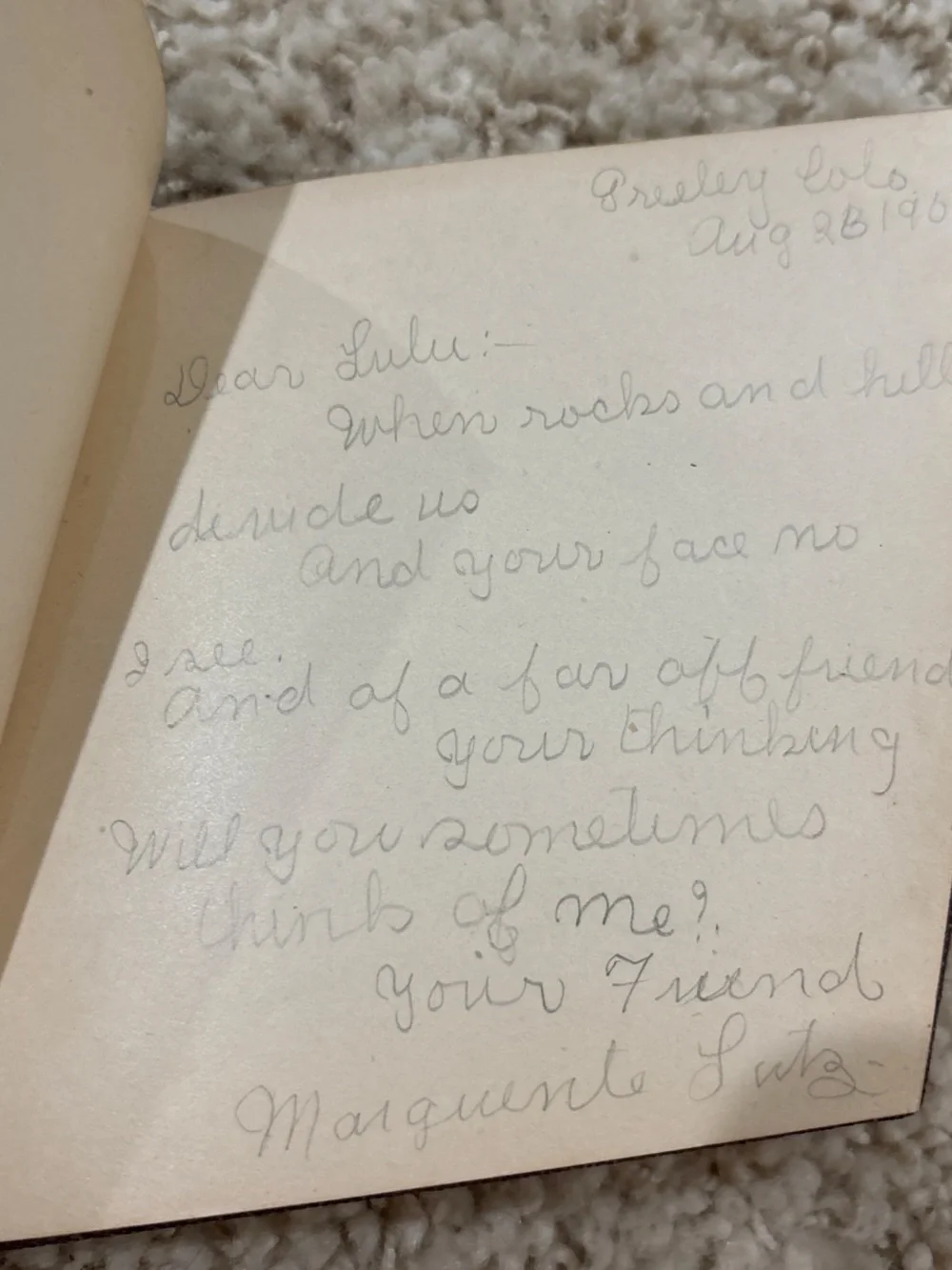Antique Edwardian Autograph Album Notebook 1904-1908 Embossed Celluloid Cover